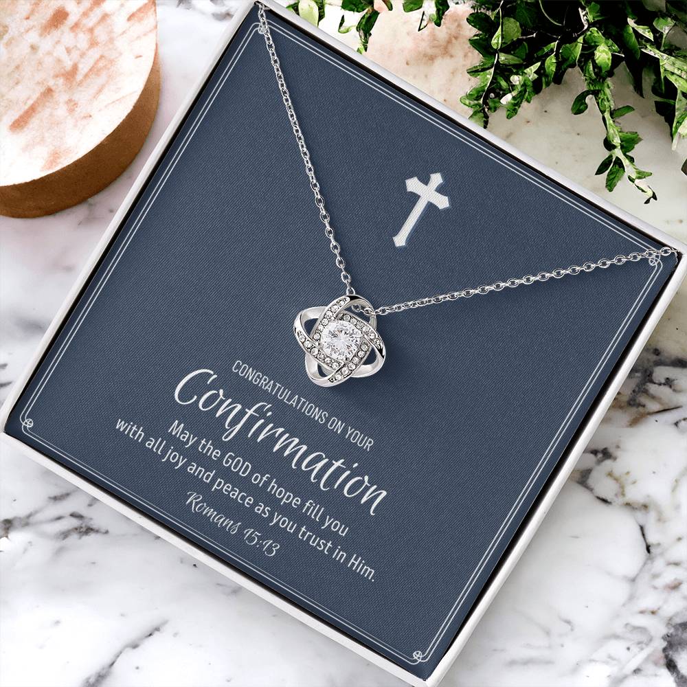 Confirmation Gift For Young Ladies Confirmation Granddaughter Love Knot Necklace Confirmation Gift Ideas For Girls Catholic Confirmation 1 Love Knot Necklace