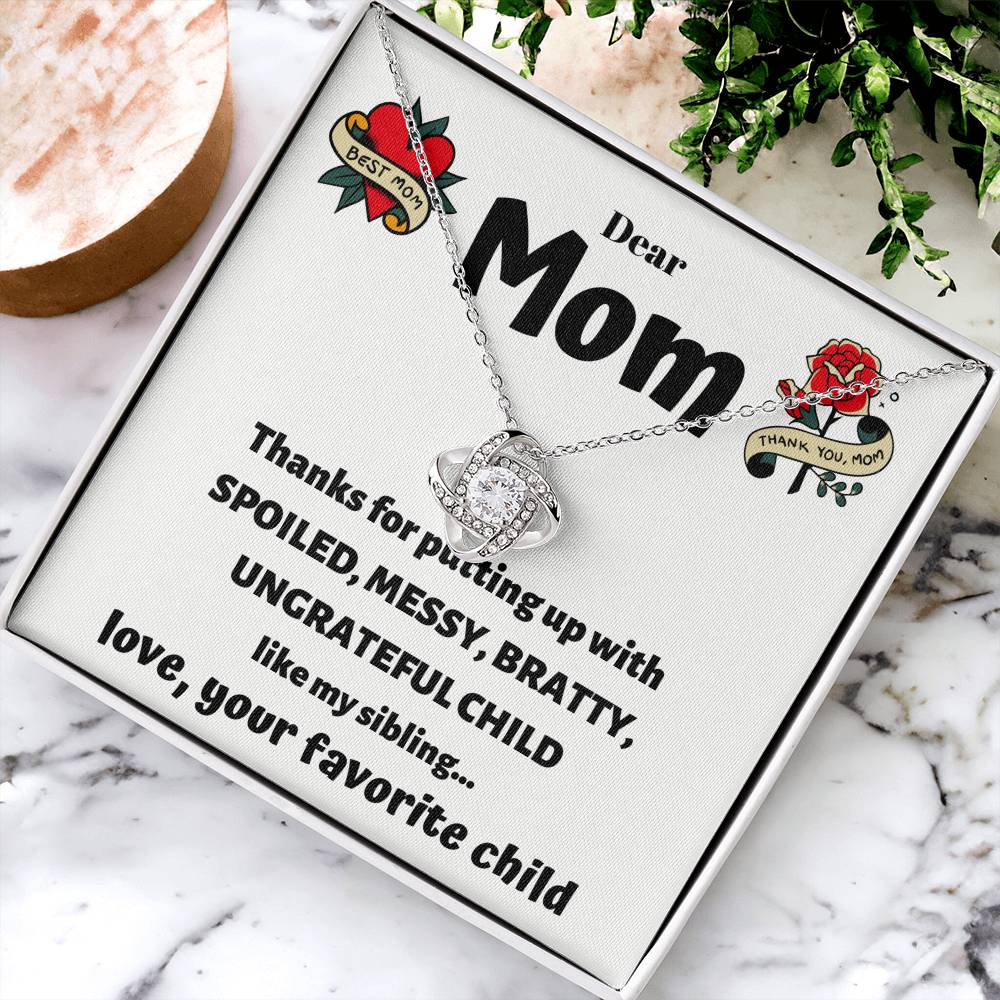 My Sibling Love Knot Necklace