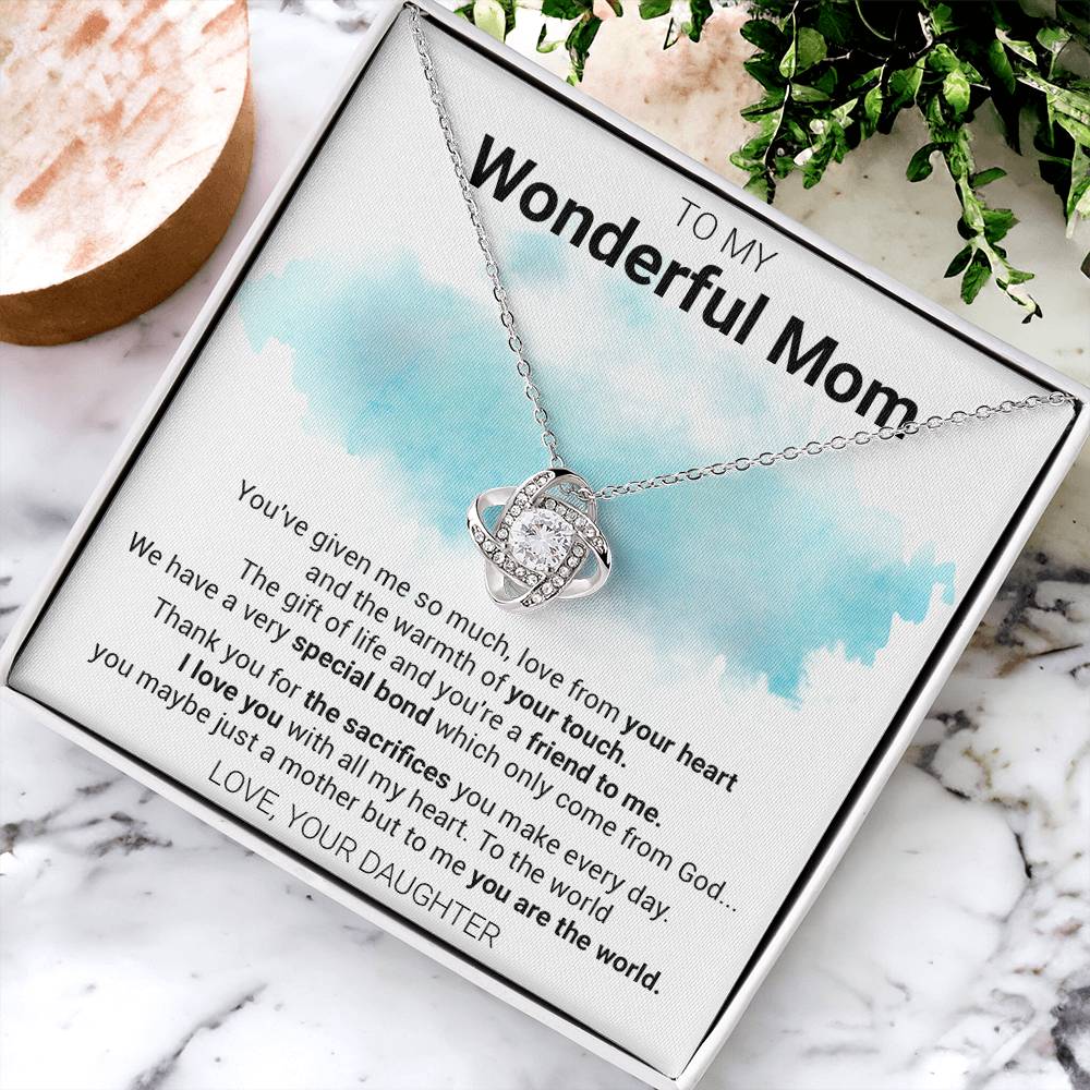 Gift For Mom - Special Love Knot Necklace