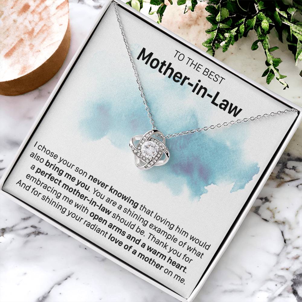 Gift For Mother-In-Law Never Knowing Shining Example Love Knot Necklace Love Knot Necklace