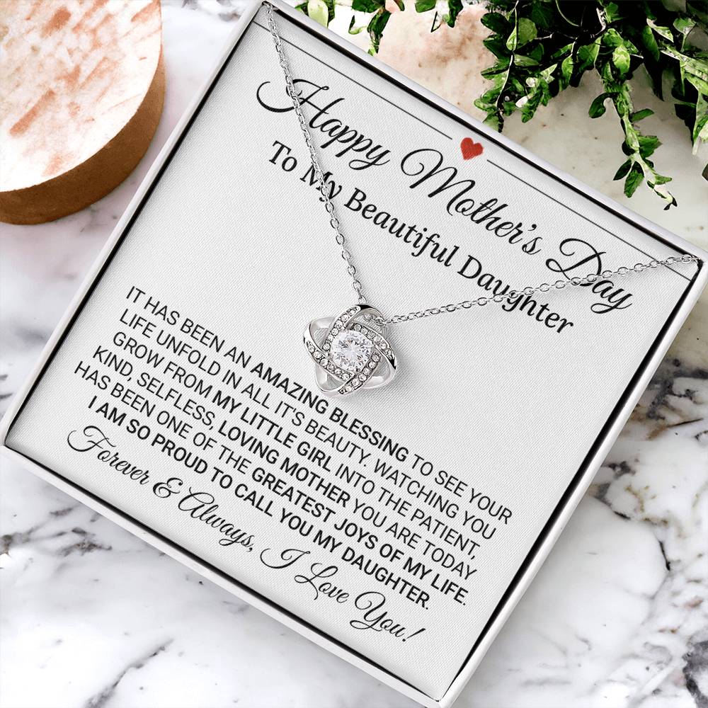 Mother's Day Gift For Daughter Love Knot Necklace