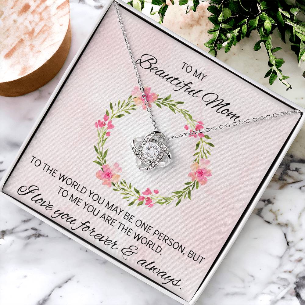 Mothers Day Gift Idea Mothers Day Necklaces For Mom From Daughter Mothers Day Gift From Daughter Gifts For Mom Birthday Gift From Son 2 Love Knot Necklace