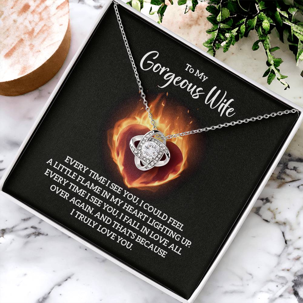 To My Wife Necklace Anniversary Gift For Wife Gift For Wife Wife Necklace Wife Birthday Gift Valentines Day Gift For Wife Love Knot Necklace