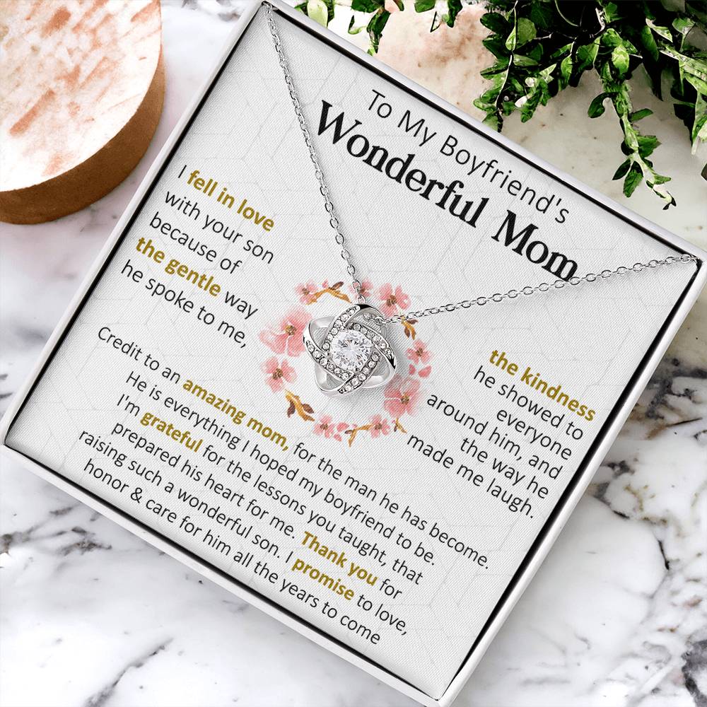 Gift For Boyfriend's Mom Gentle Way Credit Love Knot Necklace Love Knot Necklace