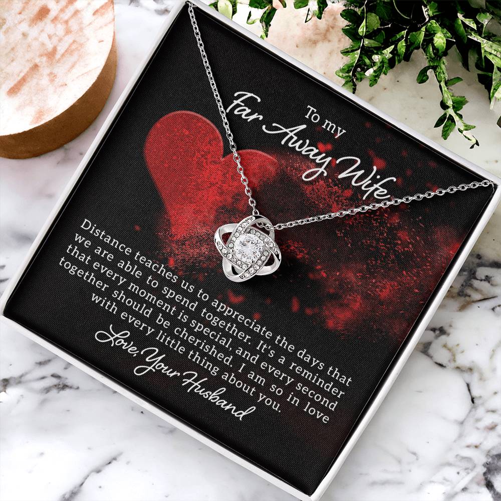 To My Wife Necklace - Anniversary Gift For Wife Birthday Gift For Wife Gift For Wife Necklace For Wife Gift For Wife Birthday Love Knot Necklace