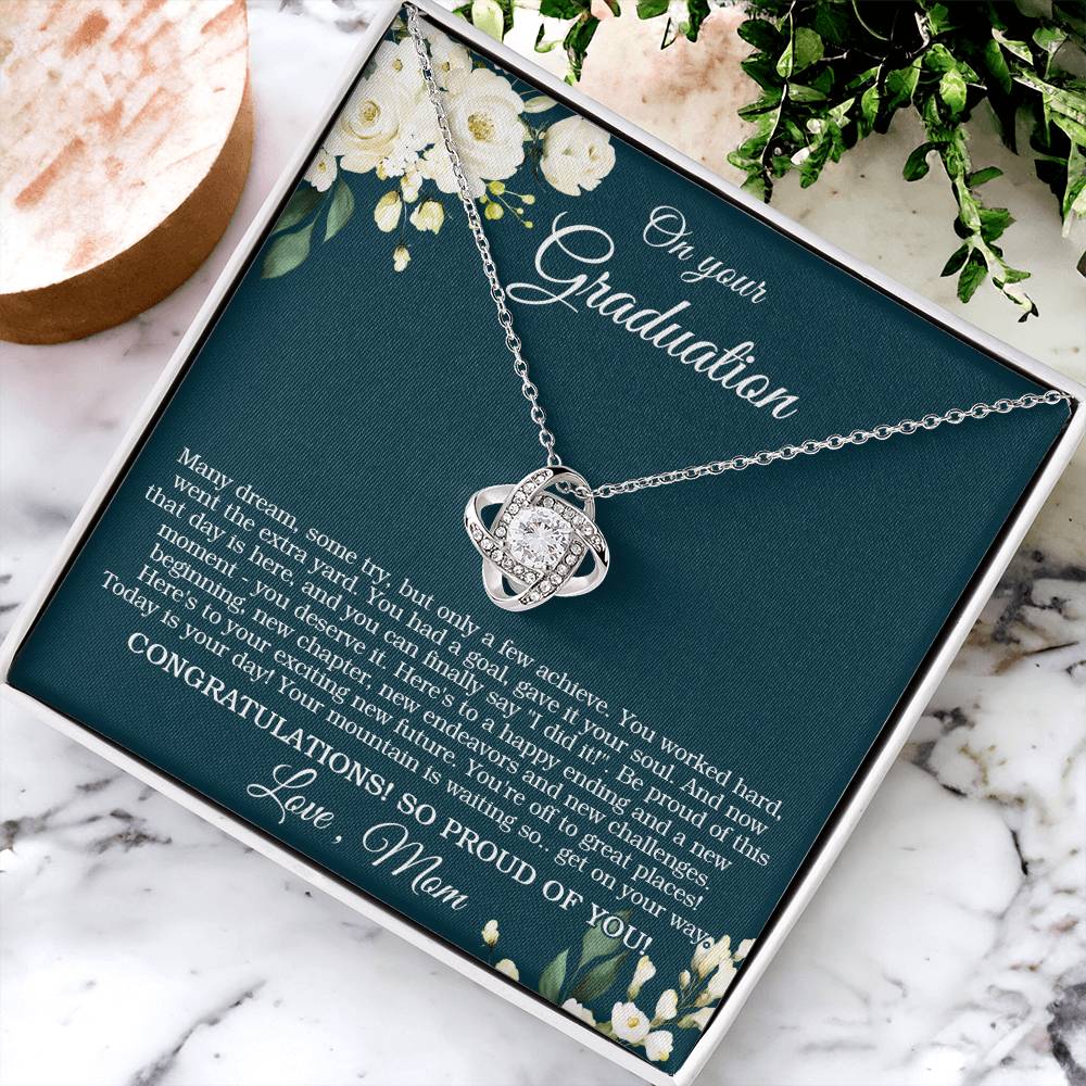 Graduation Gift For Daughter High School College Graduation Class Of 2022 Love Knot Necklace