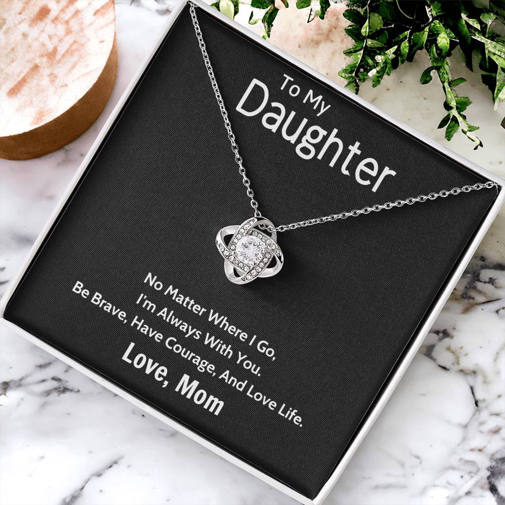 Gift For Daughter From Mom Daughter Mother Necklace Daughter Gift From Mom To My Daughter Daughters Birthday Unique Grown Up Daughter Love Knot Necklace