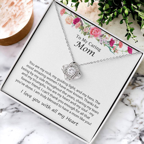 Mothers Day Necklace J Love Knot Necklace