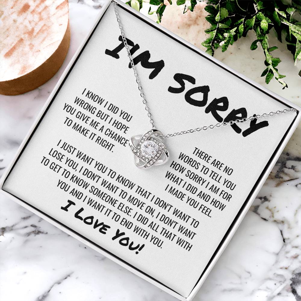 Sorry Apology 1 - Love Knot Necklace