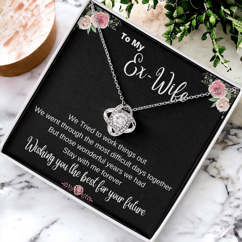 The Ex-Wife Divorced Departing Gift Former Wife For My Ex Birthday Mother's Day Breakup G Love Knot Necklace