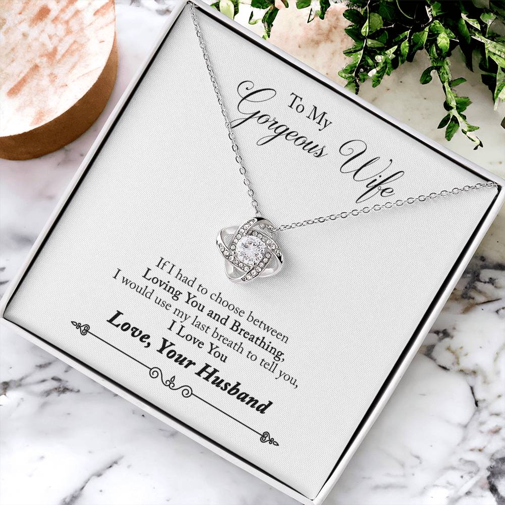 Limited Edition - To My Gorgeous Wife Necklace - Get Your Love Knot Necklace