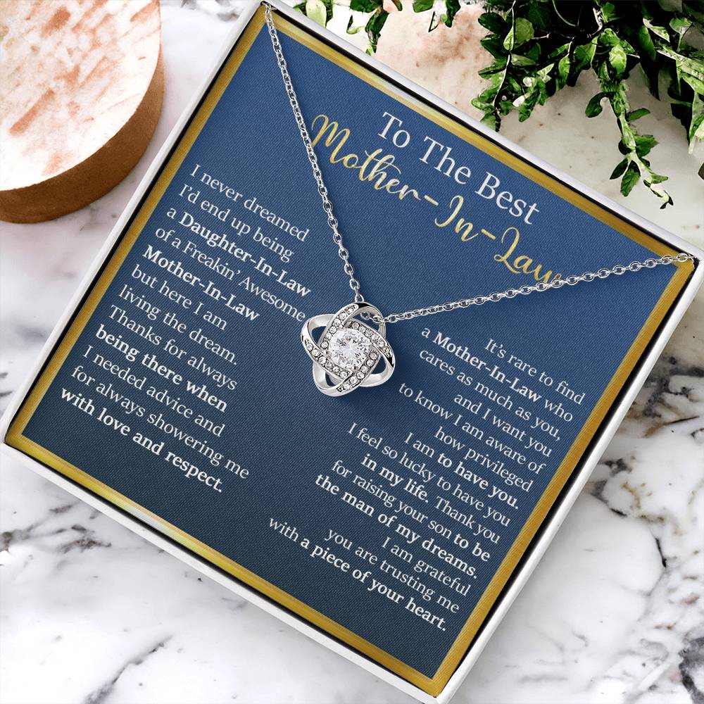 Gift For Mother-In-Law - Live The Dream - Love Knot Love Knot Necklace