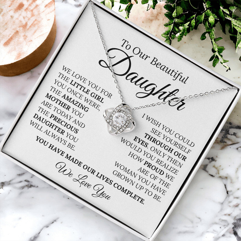 Heartfelt Mother's Day Gift For Daughter 5 Love Knot Necklace