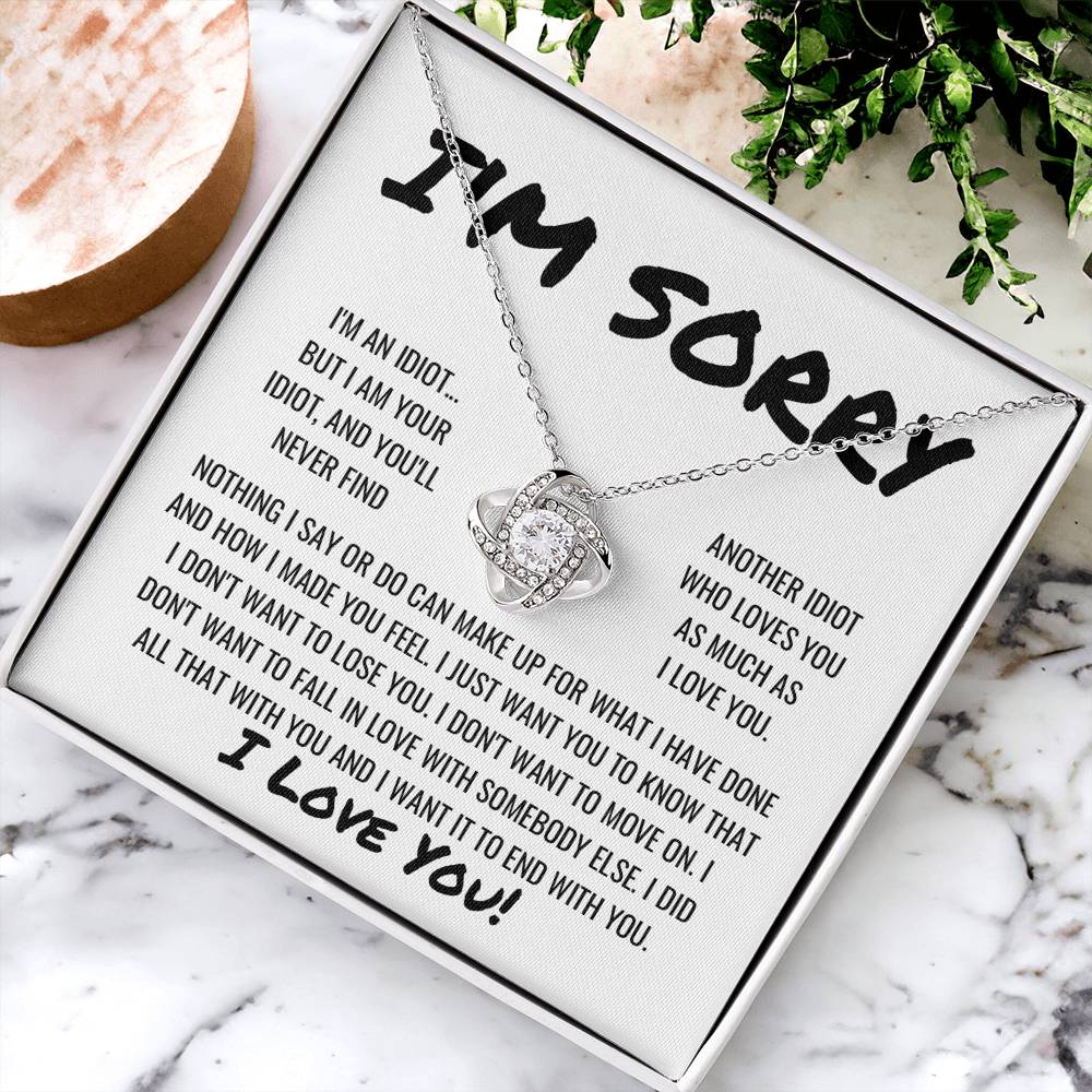 Sorry Apology Love Knot Necklace
