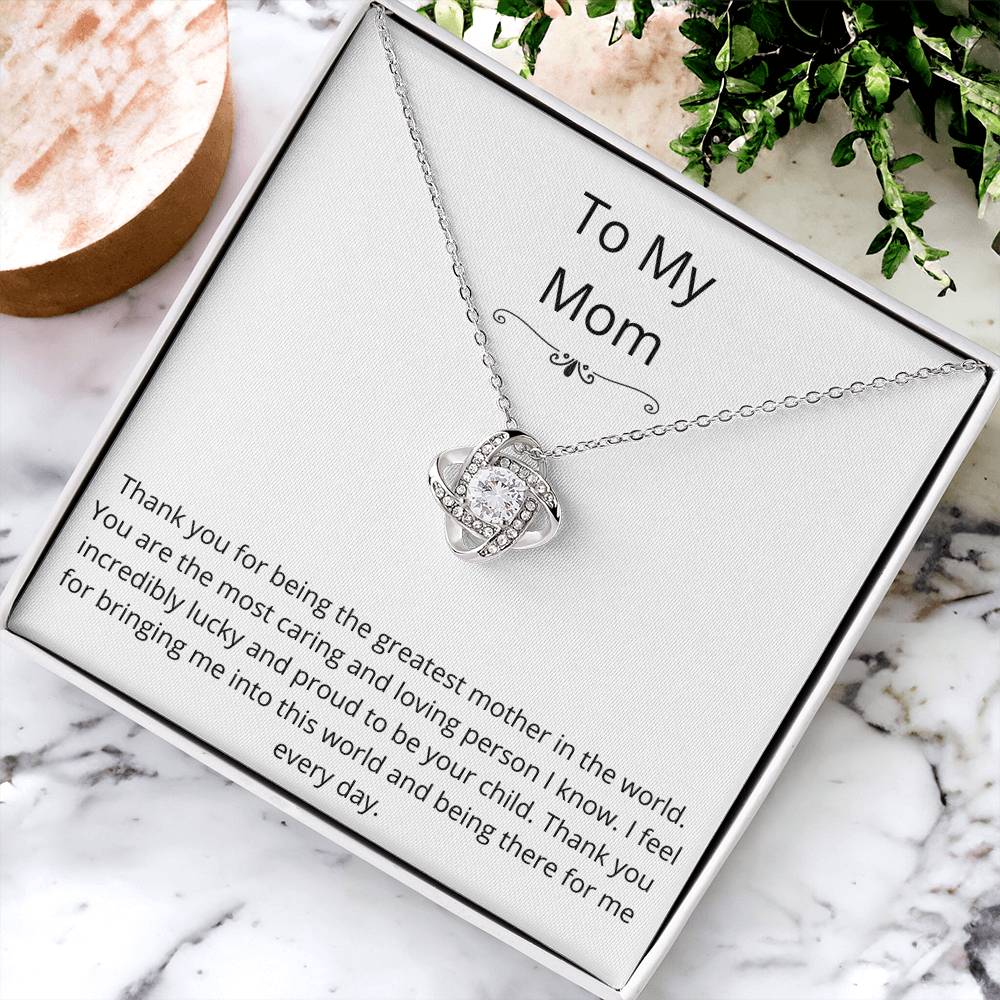 To My Mom Love Knot Necklace Love Knot Necklace