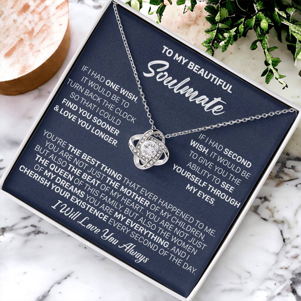 Gift For Your Soulmate - 2 Wish The Mother Love Knot Necklace Love Knot Necklace
