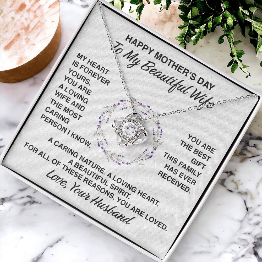 Delivery By Mother's Day Wf014 Love Knot Necklace Gift For Wife Love Knot Necklace