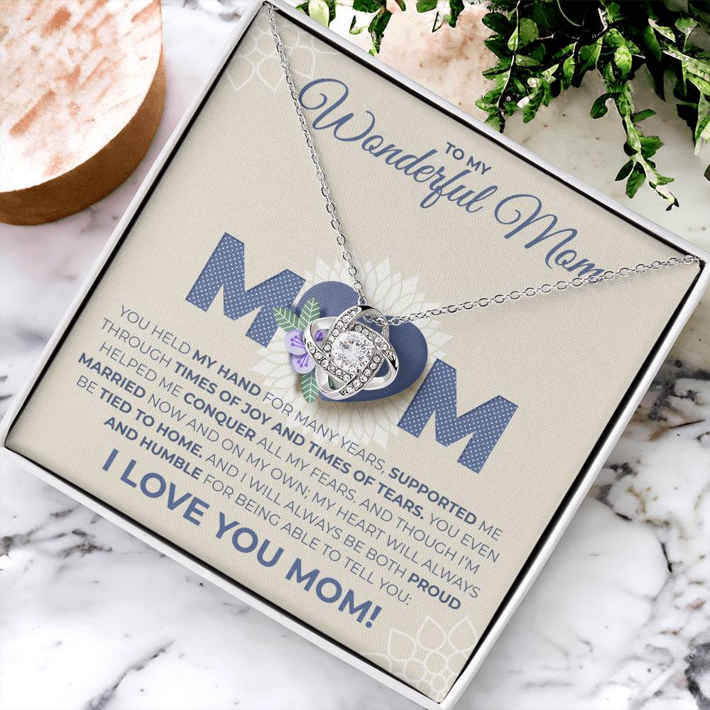 Mom - You Held My Hand Love Knot Necklace