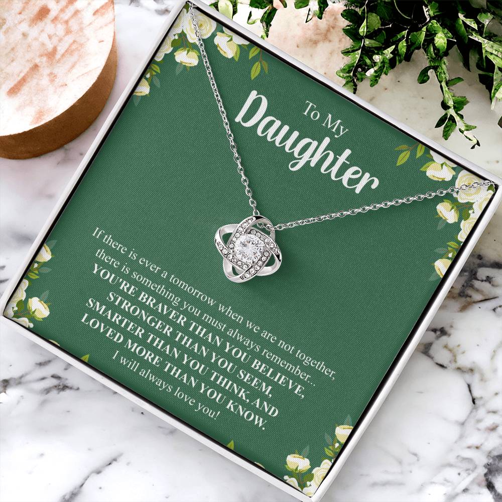 To My Daughter Necklace Gift From Mom Mothers Day Gift For Daughter From Mother Sentimental Jewelry Gifts For Daughter From Mom 6 Love Knot Necklace