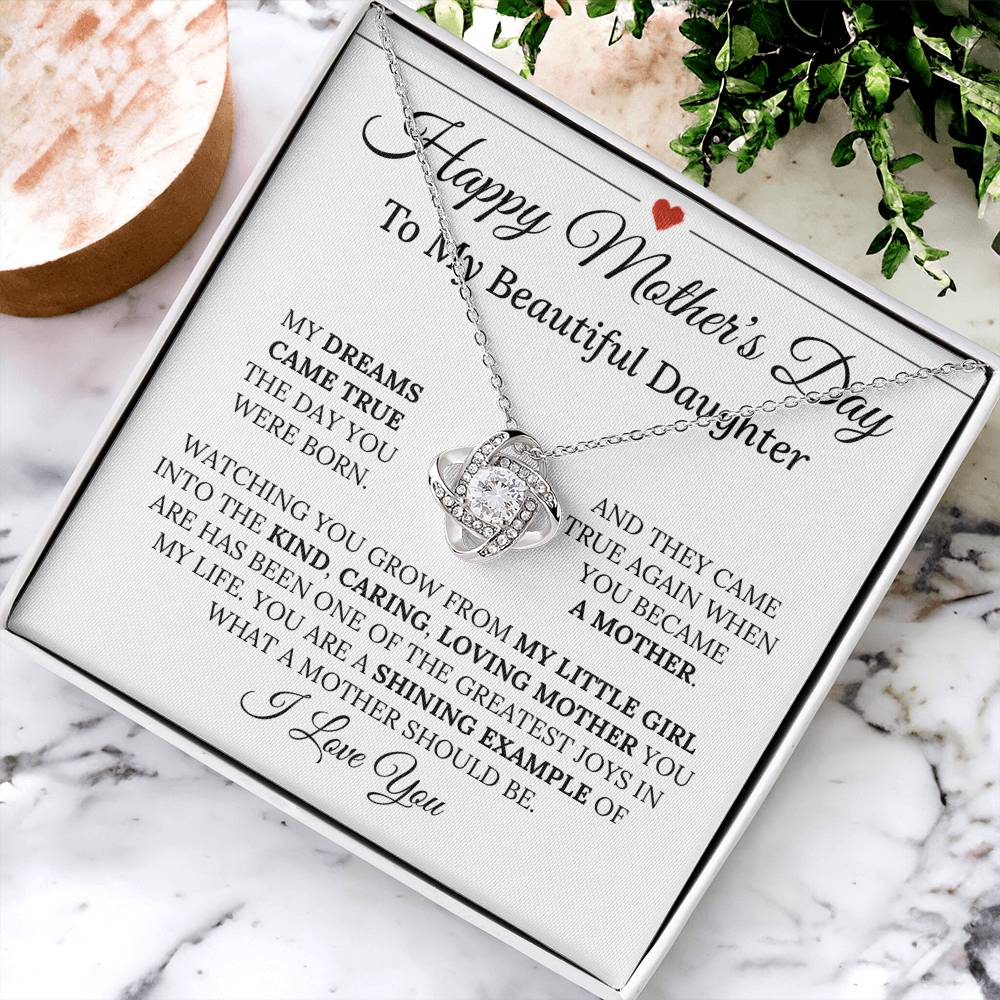 Heartfelt Mother's Day Gift For Daughter Love Knot Necklace