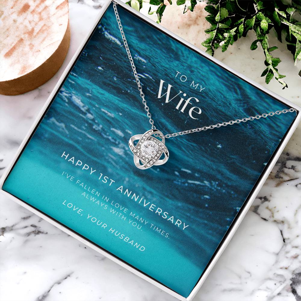 1 Year Anniversary Gift For Wife 1 Year Anniversary Gifts 1 Year Wedding Anniversary Gift Ideas 1St Wedding Anniversary Gift F Love Knot Necklace
