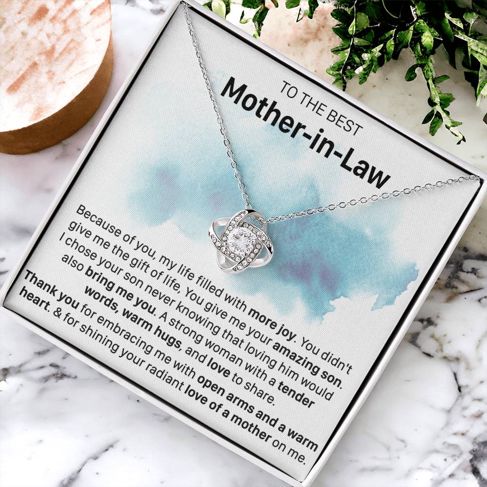 Gift For Mother-In-Law More Joy Bring You Love Knot Necklace Love Knot Necklace