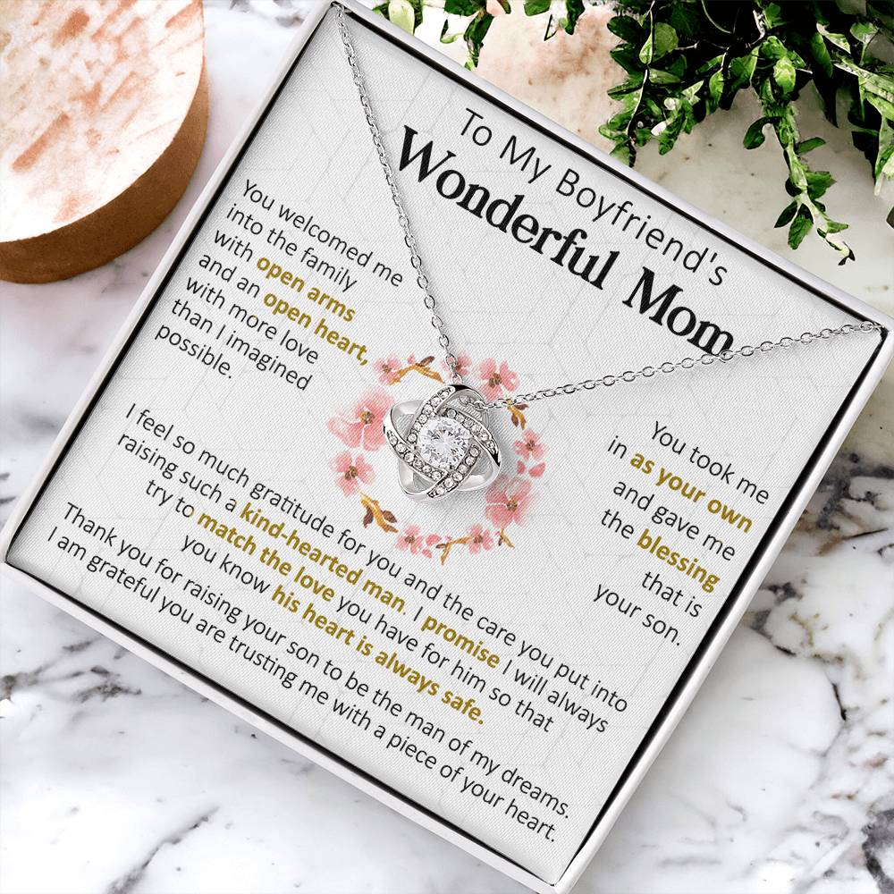 Gift For Boyfriend's Mom Welcomed Kind Hearted Love Knot Necklace Love Knot Necklace