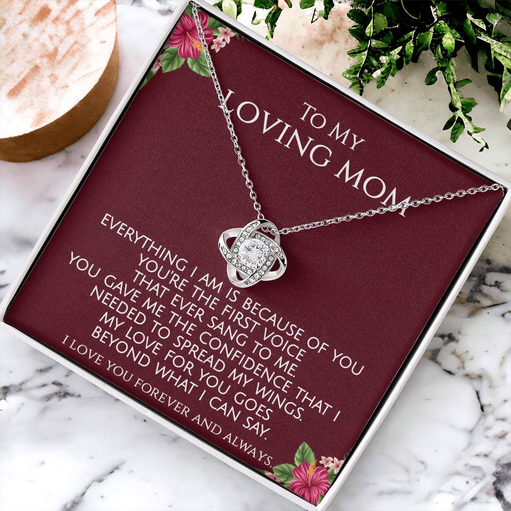 To My Loving Mom Necklace Love Knot Necklace