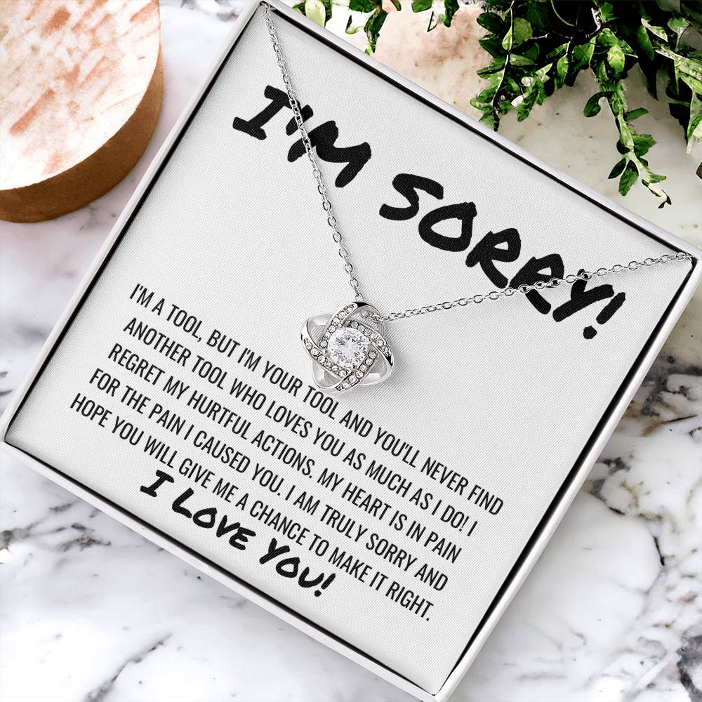 Sorry Apology Necklace 5 Love Knot Necklace