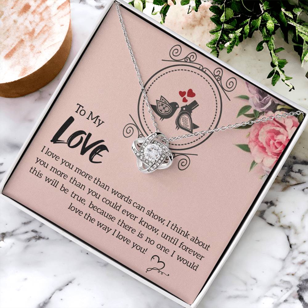 To My Girlfriend Necklace For Girlfriend Girlfriend Jewelry Girlfriend Gift Anniversary Gift For Girlfriend Love Knot Necklace