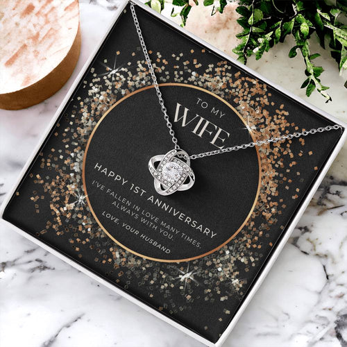 1 Year Anniversary Gift For Wife 1 Year Anniversary Gifts 1 Year Wedding Anniversary Gift Ideas 1St Wedding Anniversary Gift F(4) Love Knot Necklace