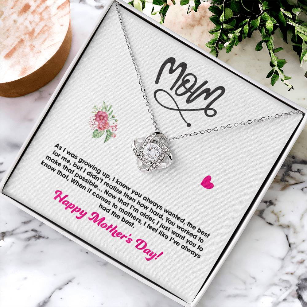 Gift For Mom - Love Knot Necklace 2 Love Knot Necklace