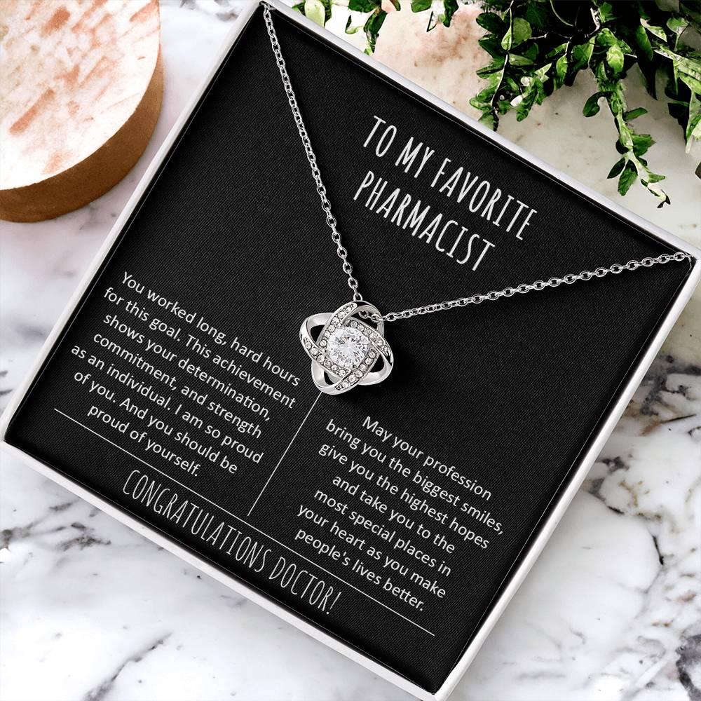 Pharmacist Graduation Gift Doctor Of Pharmacy Gift Pharmacist Doctorate Gift New Phar Love Knot Necklace