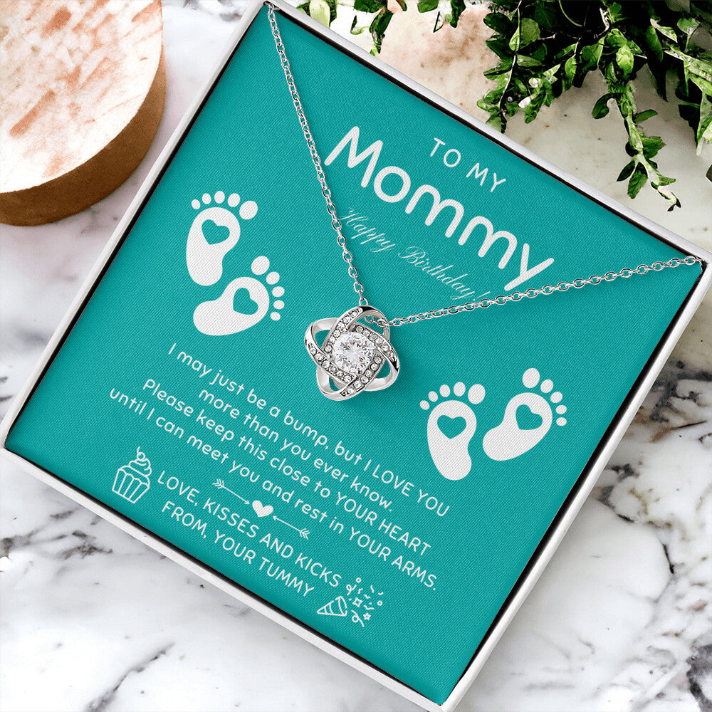 New Mom Birthday Pregnant Wife Birthday Gift Birthday Gift For Pregnant Wife Jewelry For Pregnant Wife Expecting Wife Birthday 1 Love Knot Necklace