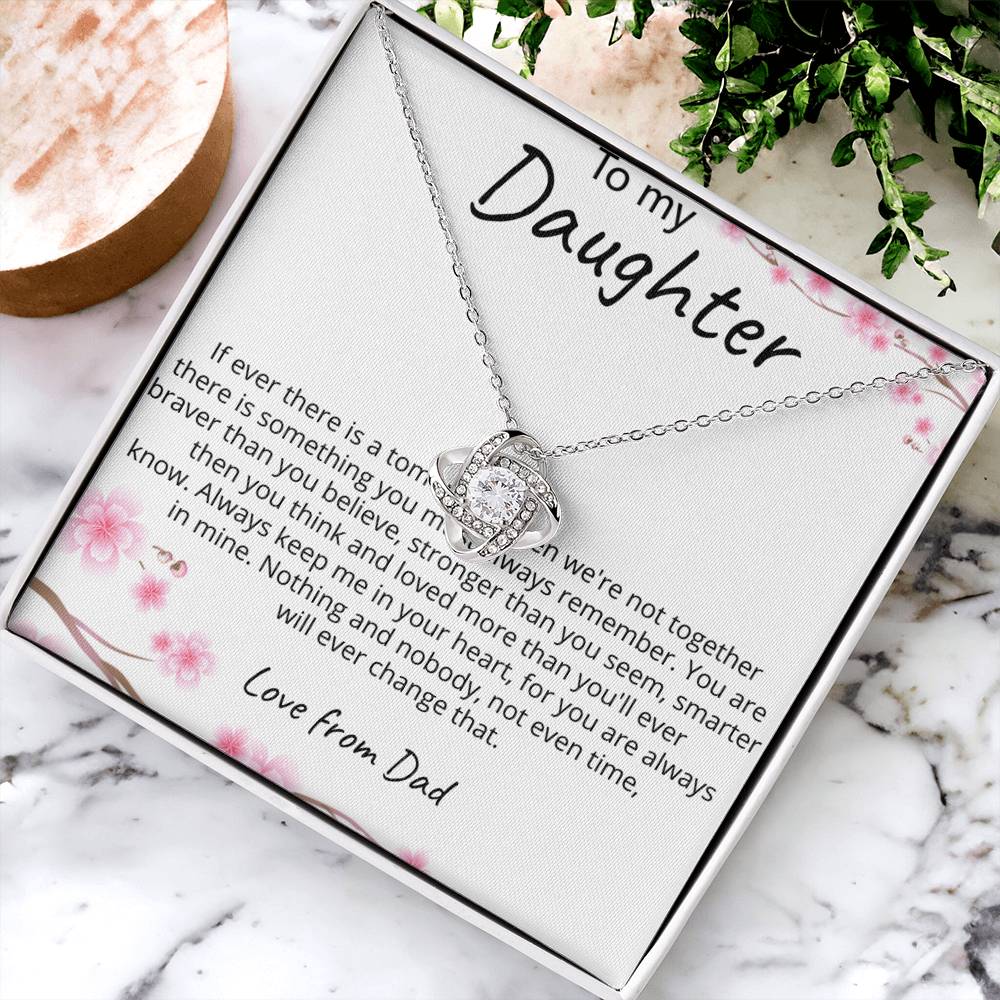 To My Daughter - Love Knot Necklace