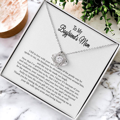 To My Boyfriend's Mom Boyfriend's Mom Gift To My Boyfriends Mom Gift Mother's Day Gift Birthday Love Knot Necklace