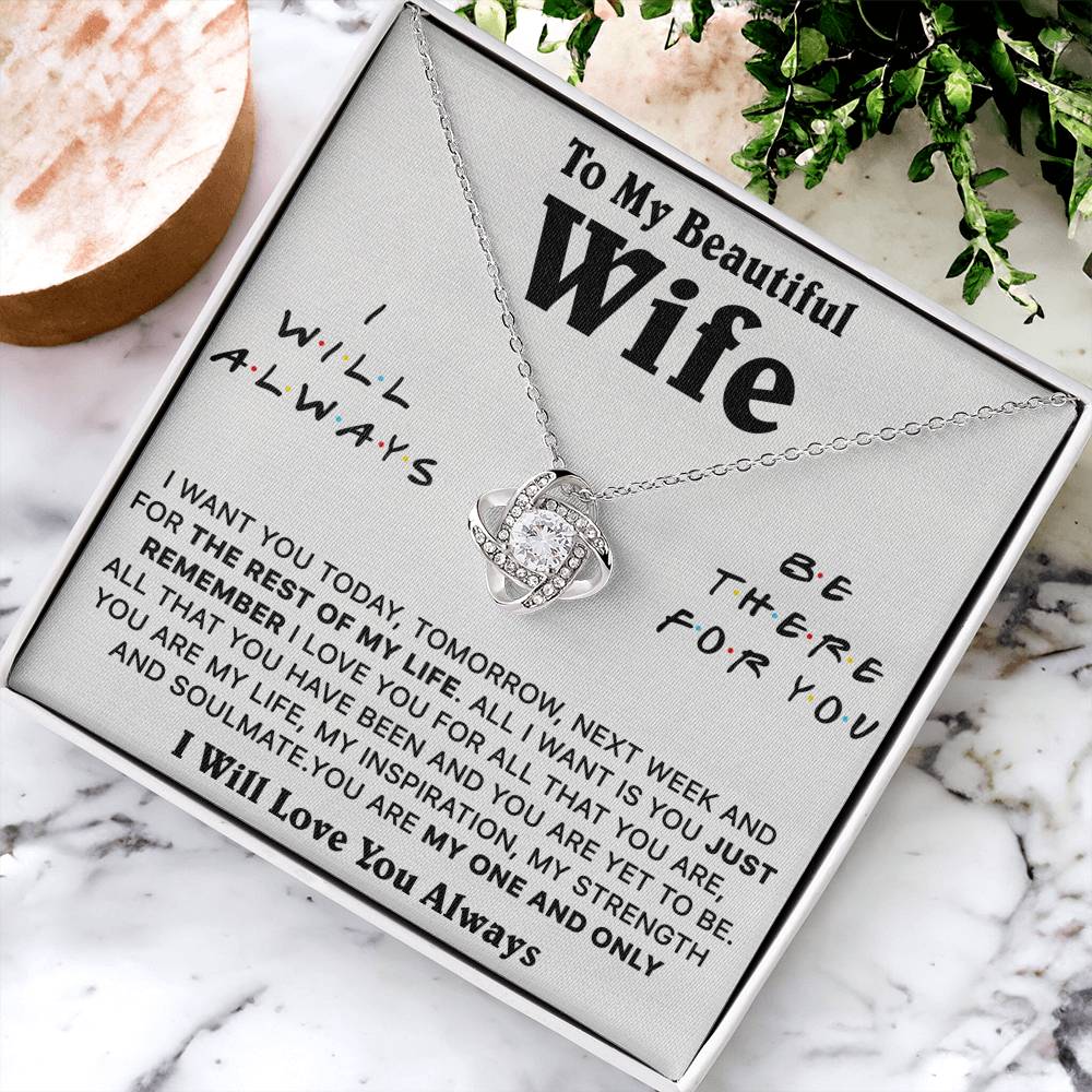 Gift For Wife Lux Be There The Rest Love Knot Necklace Love Knot Necklace