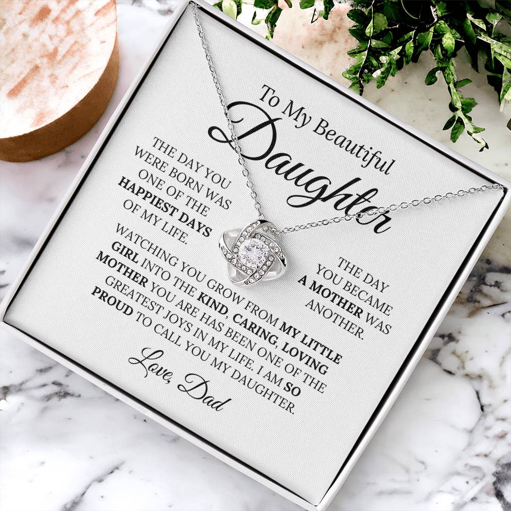 Heartfelt Mother's Day Gift For Daughter v2 Love Knot Necklace