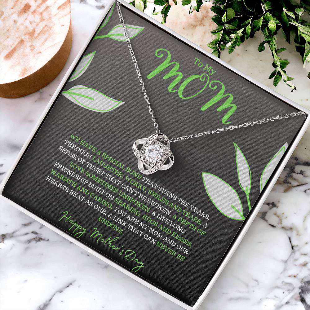 Mother's Day Beautiful Love Knot Necklace With Card Box Love Knot Necklace