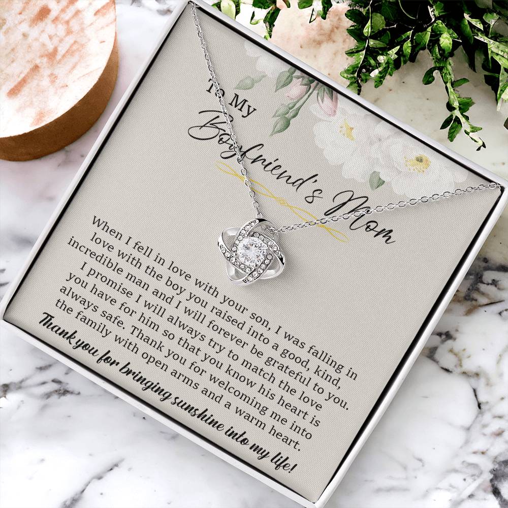 To My Boyfriend's Mom Necklace Gift For Boyfriend Mom Boyfriends Mom Mothers Day Gift Birthday Gift Boyfriend's Mom Love Knot Necklace