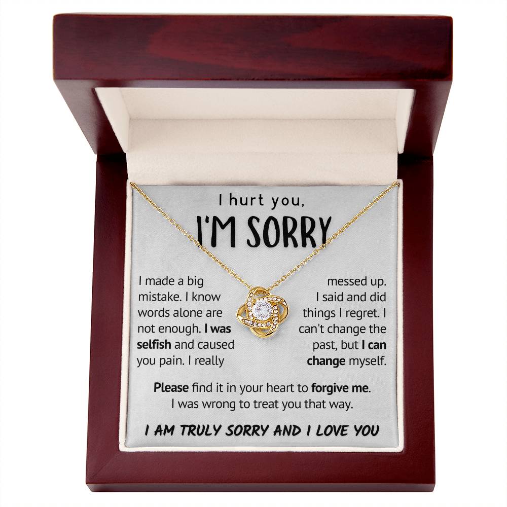 I'm Sorry Necklace - I Really Messed Up Love Knot Necklace