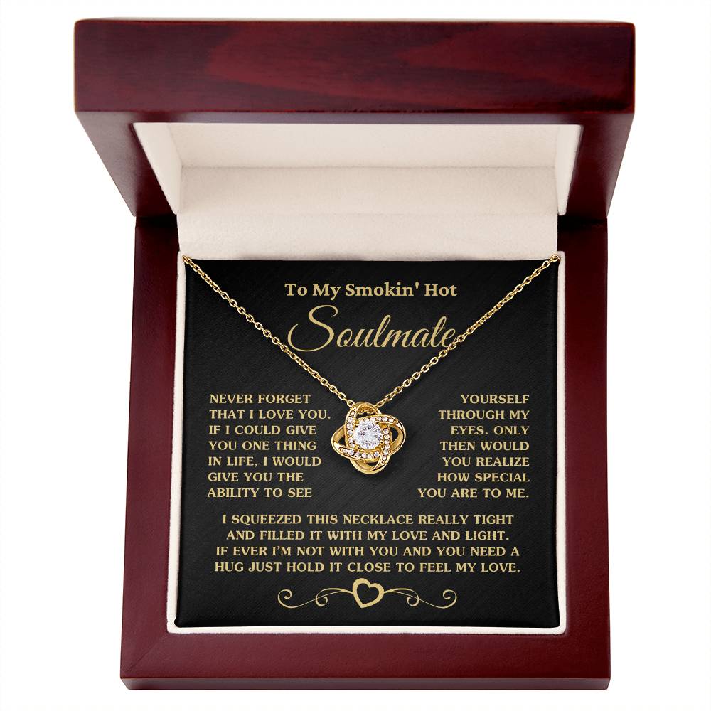 Gift For Soulmate How Special You Are To Me Gold Necklace Love Knot Necklace
