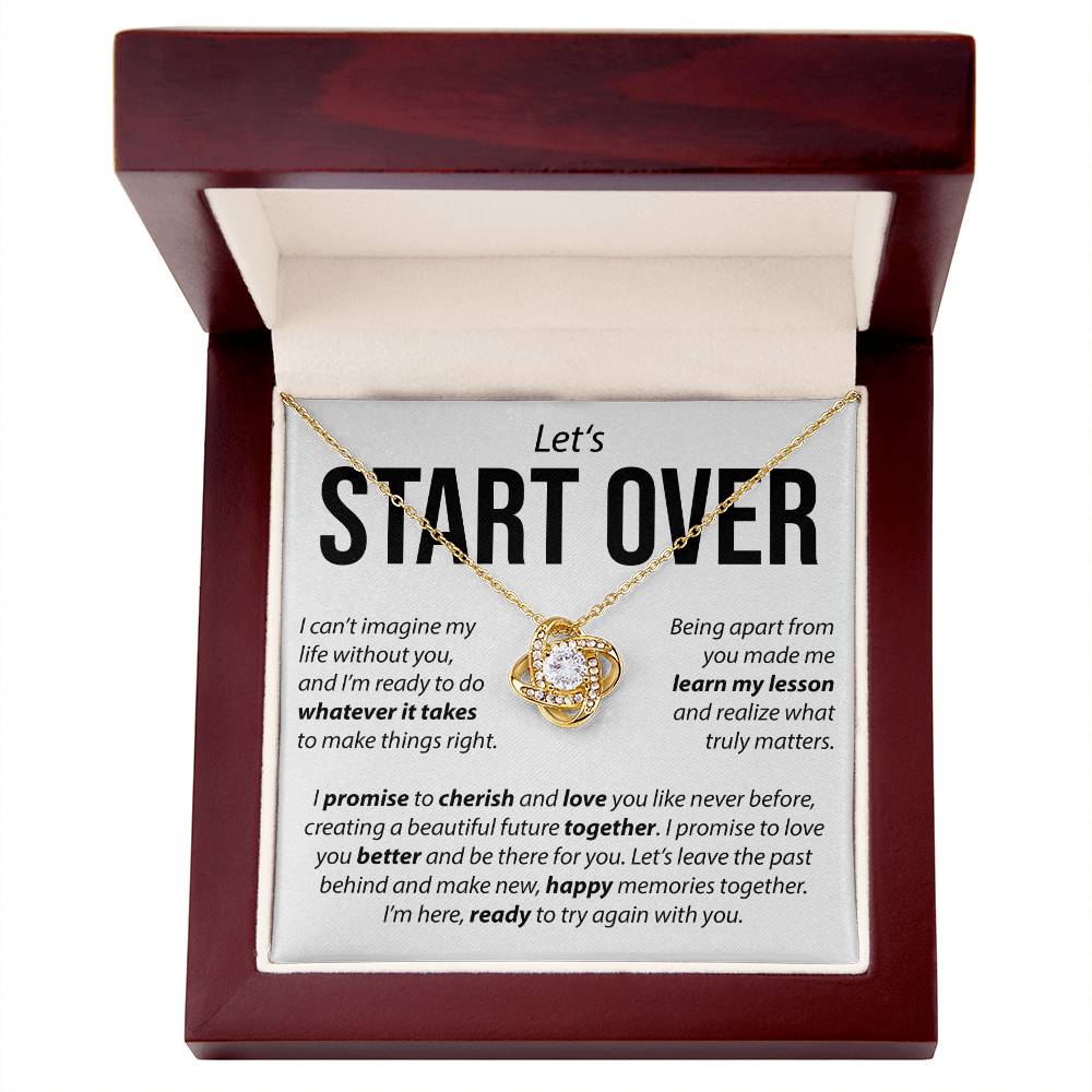 Let's Start Over - Love Knot Necklace Love Knot Necklace