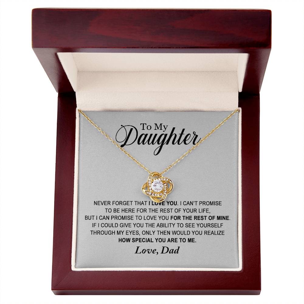 To My Daughter - How Special You Are To Me - Love Knot Necklace
