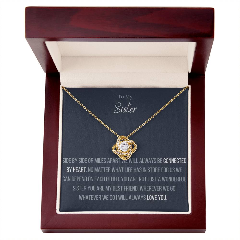 To My Sister - The Infinity Love Knot Necklace Love Knot Necklace