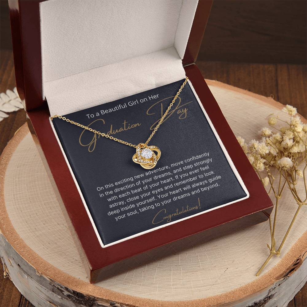 Gift For Girls On Graduation Love Knot Necklace