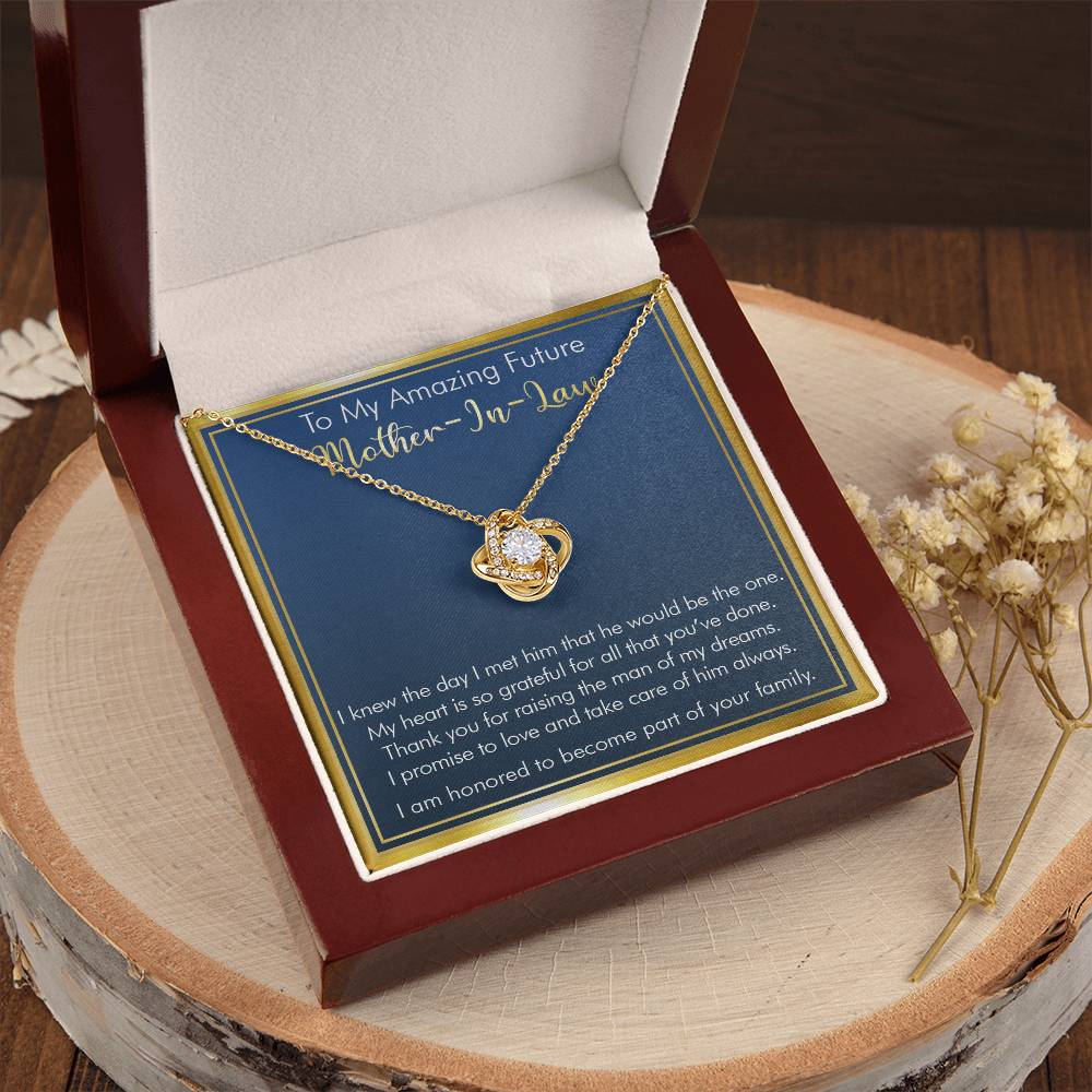Gift For Future Mother-In-Law - Part Of Your Family - Love Knot Love Knot Necklace