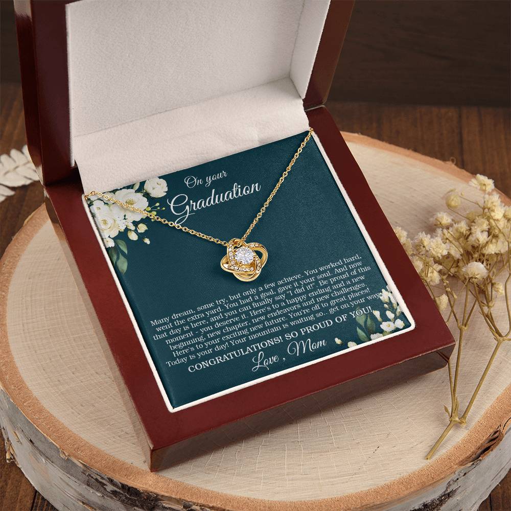 Graduation Gift For Daughter High School College Graduation Class Of 2022 Love Knot Necklace