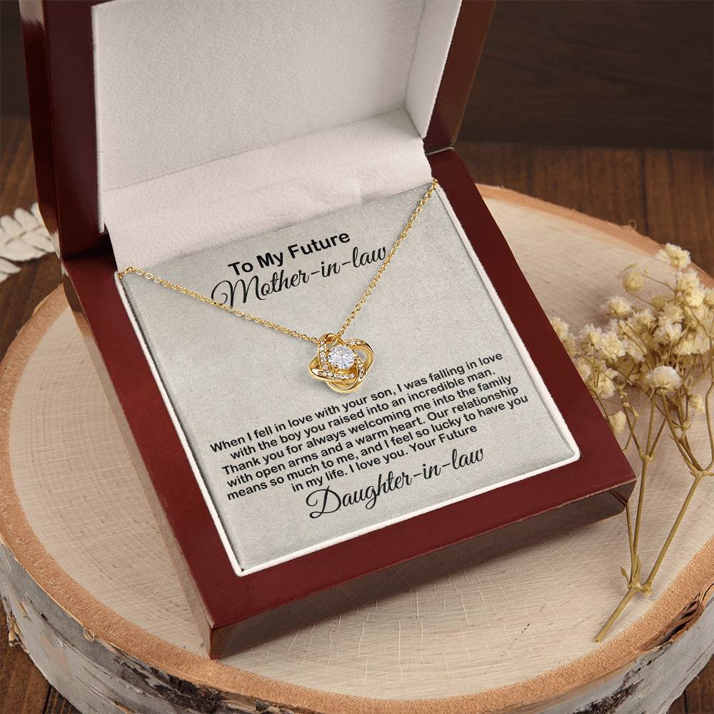 Love Knot Necklace For Mother In Law- Mother's Day Gift For Mother-In-Law Gift For Mother In Law From Daughter In Law Love Knot Necklace