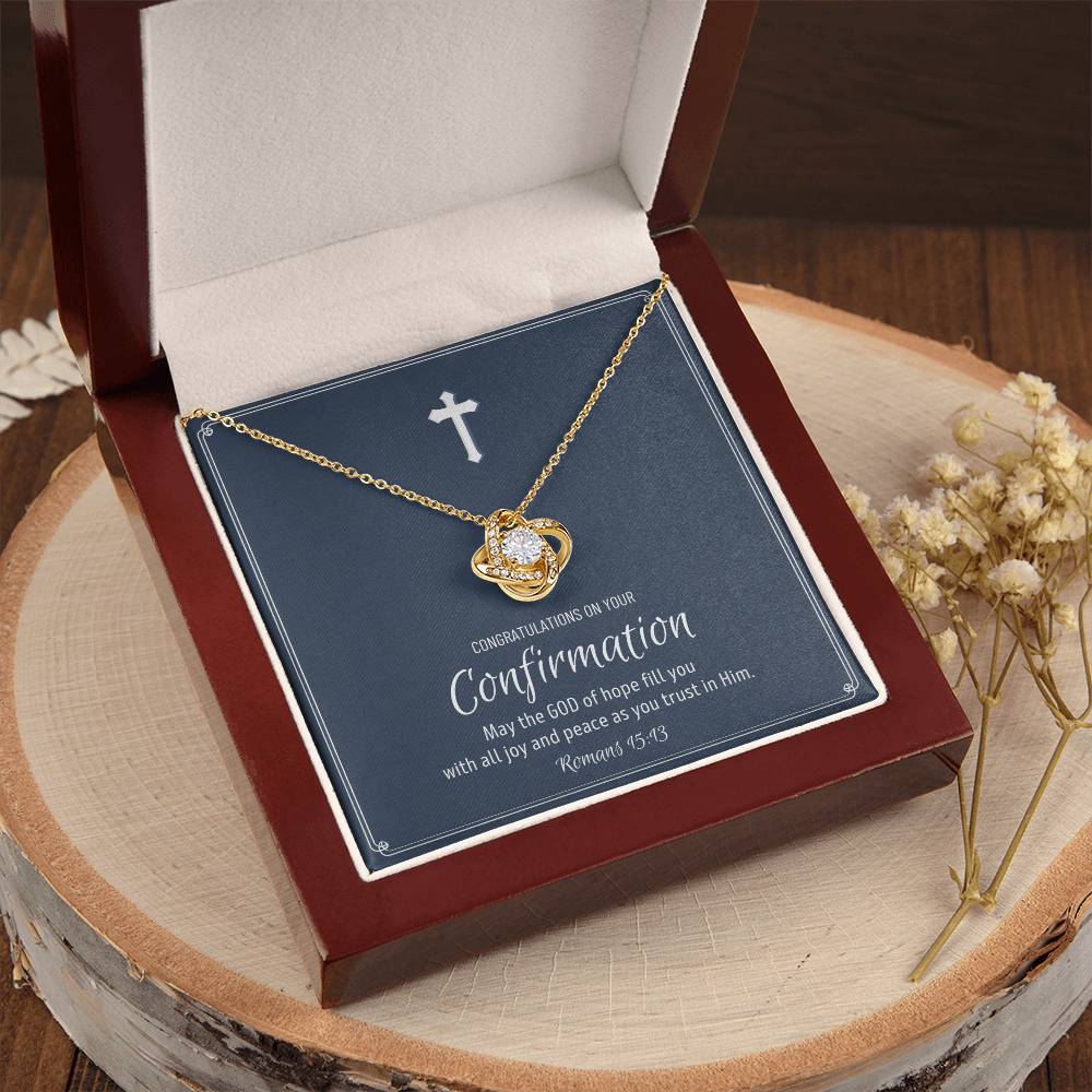 Confirmation Gift For Young Ladies Confirmation Granddaughter Love Knot Necklace Confirmation Gift Ideas For Girls Catholic Confirmation Love Knot Necklace
